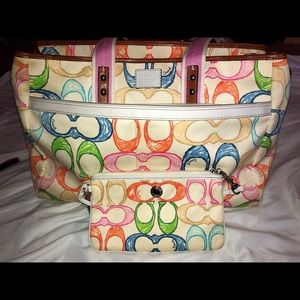 Coach bag and wallet